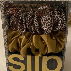 Slip 3 large pure silk scrunchies